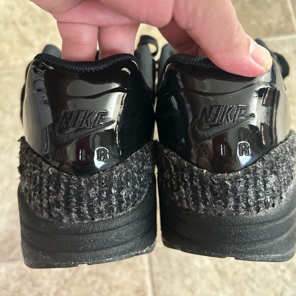 Nike Air Max Black and Silver Knit Sneakers - Picture 5 of 7